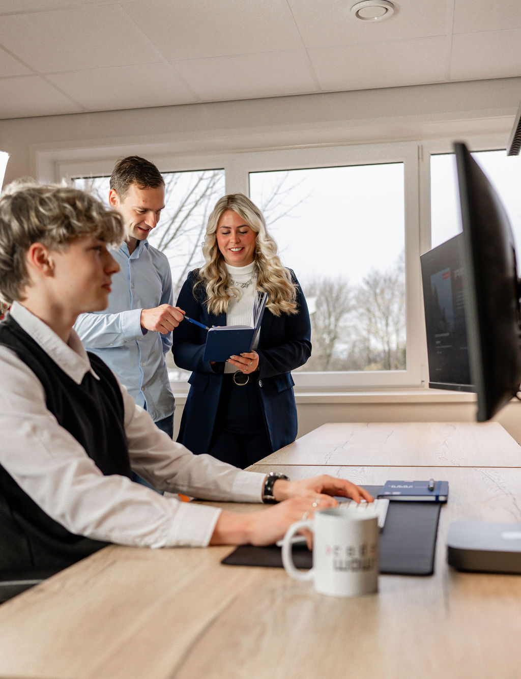 samen met collega's noteren waar we in een project staan.